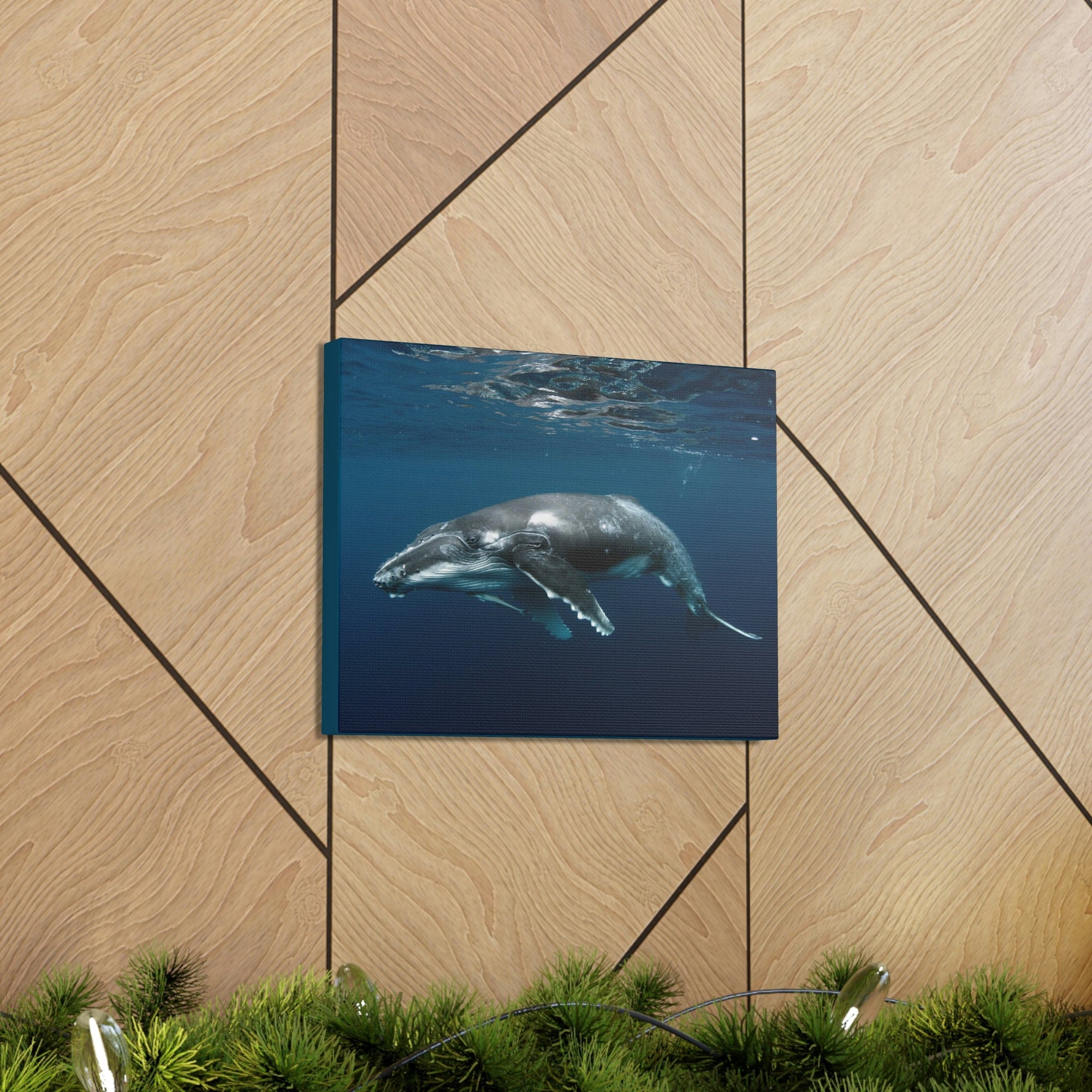 Scripture Walls Majestic Whale Art Majestic Whale Print Animal Wall Art Wildlife Canvas Prints Wall Art Ready to Hang Unframed-Express Your Love Gifts