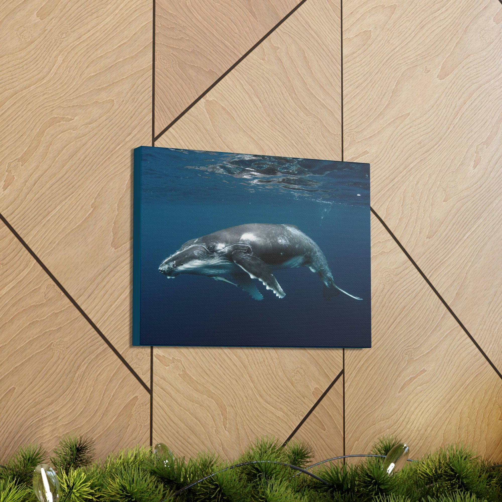 Scripture Walls Majestic Whale Art Majestic Whale Print Animal Wall Art Wildlife Canvas Prints Wall Art Ready to Hang Unframed-Express Your Love Gifts