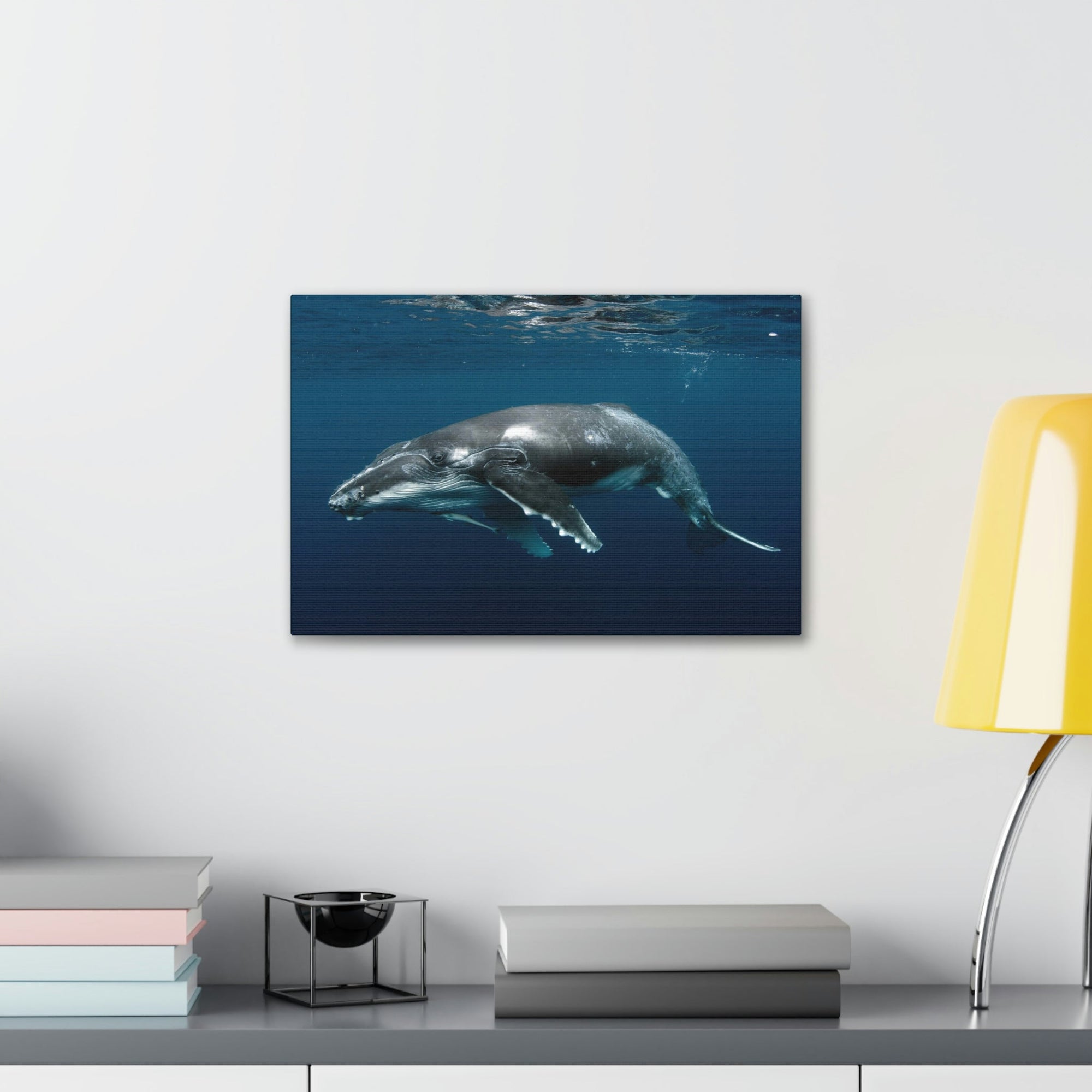 Scripture Walls Majestic Whale Art Majestic Whale Print Animal Wall Art Wildlife Canvas Prints Wall Art Ready to Hang Unframed-Express Your Love Gifts