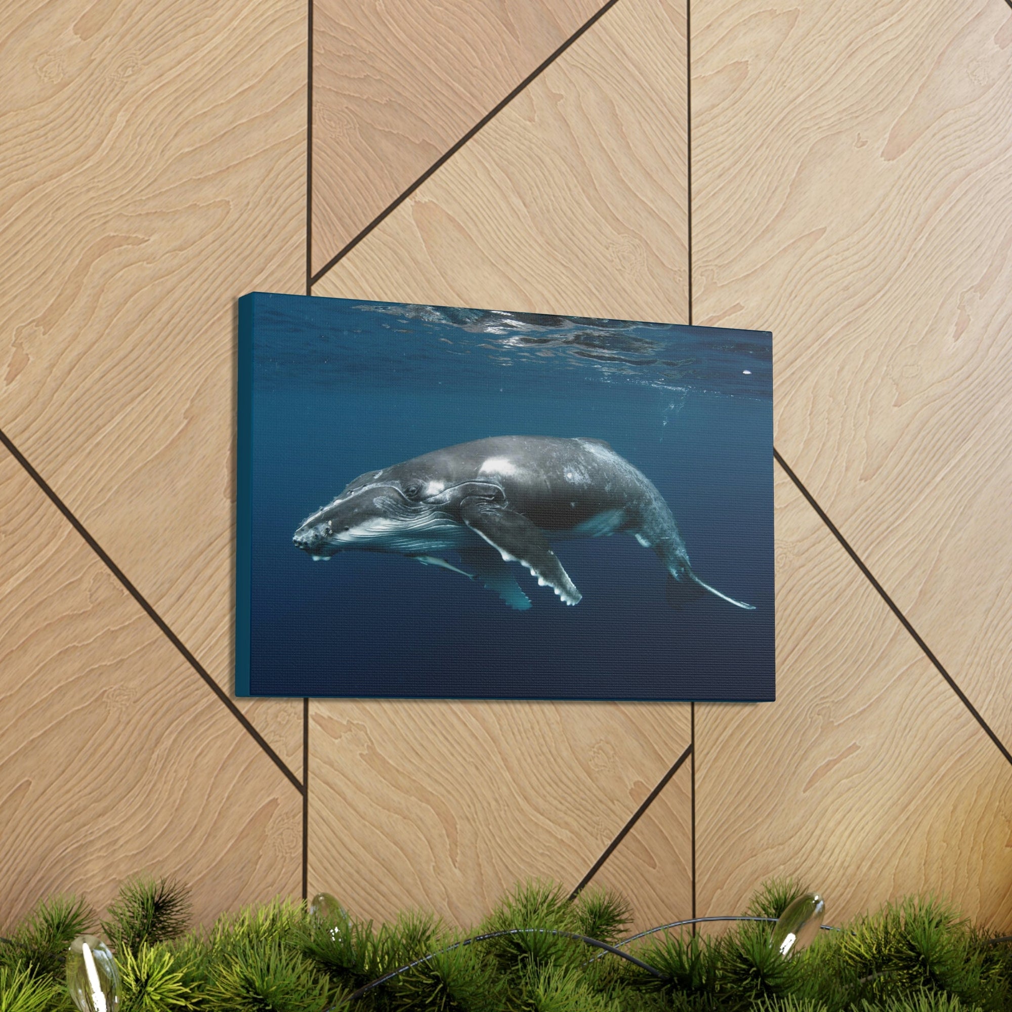 Scripture Walls Majestic Whale Art Majestic Whale Print Animal Wall Art Wildlife Canvas Prints Wall Art Ready to Hang Unframed-Express Your Love Gifts