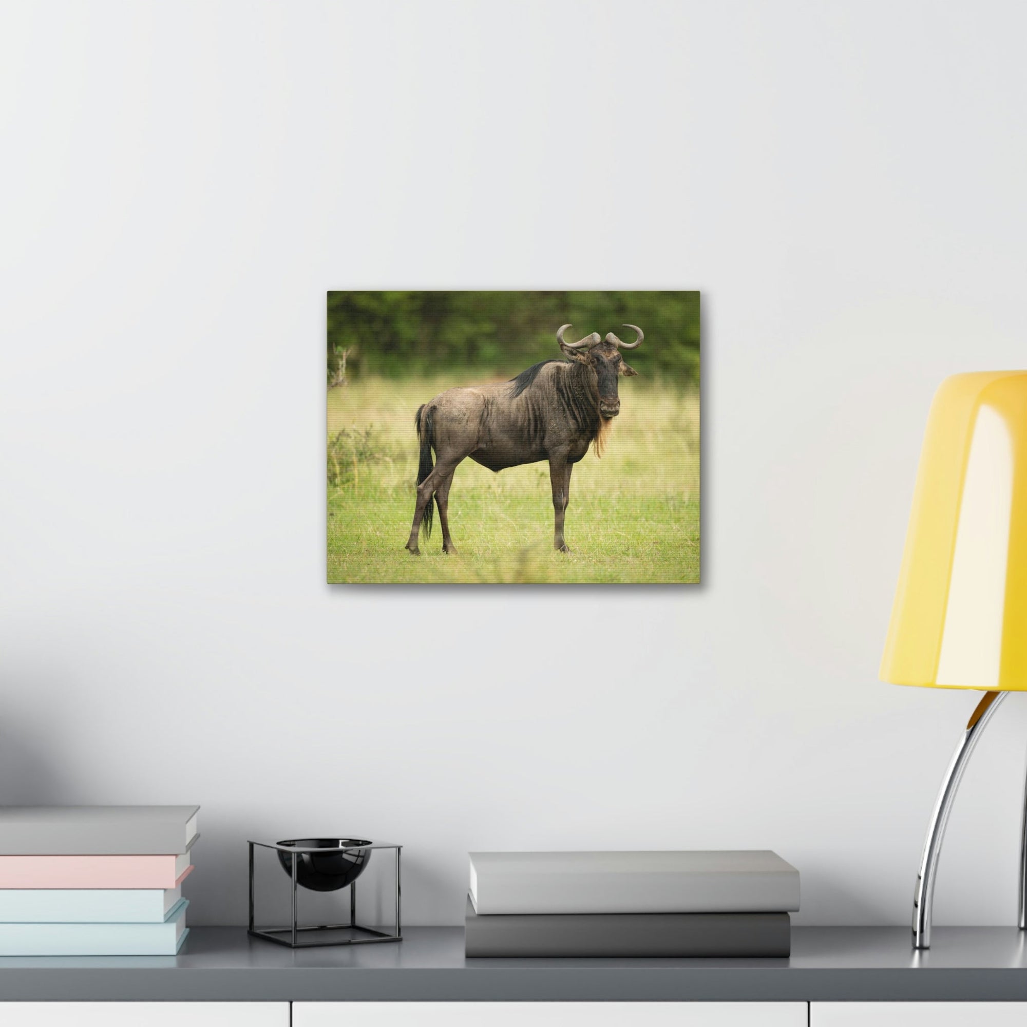 Scripture Walls Majestic Wildebeest Art Majestic Wildebeest Print Animal Wall Art Wildlife Canvas Prints Wall Art Ready to Hang Unframed-Express Your Love Gifts