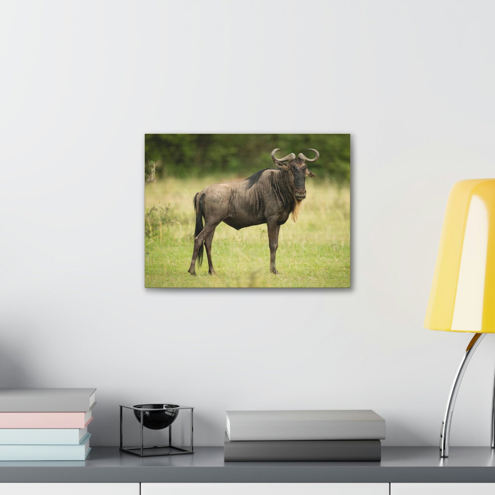 Scripture Walls Majestic Wildebeest Art Majestic Wildebeest Print Animal Wall Art Wildlife Canvas Prints Wall Art Ready to Hang Unframed-Express Your Love Gifts