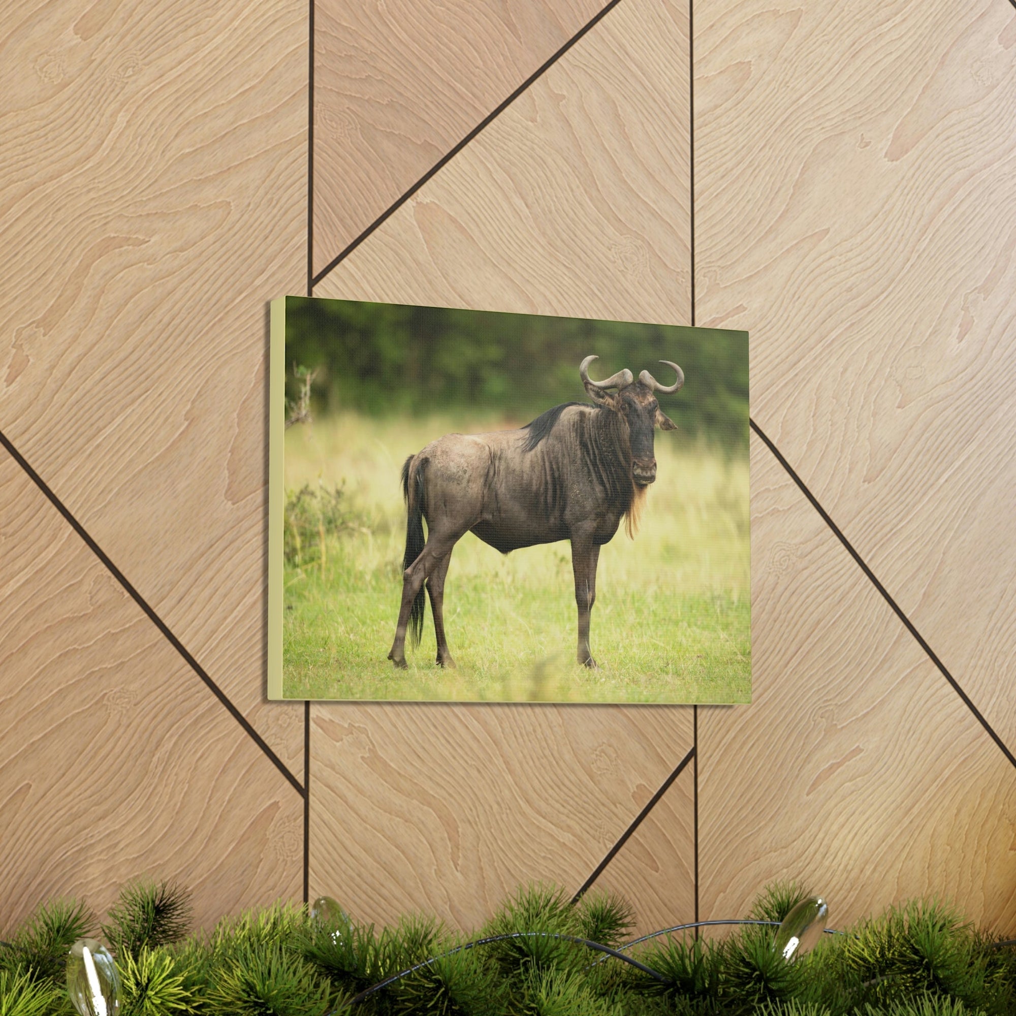 Scripture Walls Majestic Wildebeest Art Majestic Wildebeest Print Animal Wall Art Wildlife Canvas Prints Wall Art Ready to Hang Unframed-Express Your Love Gifts