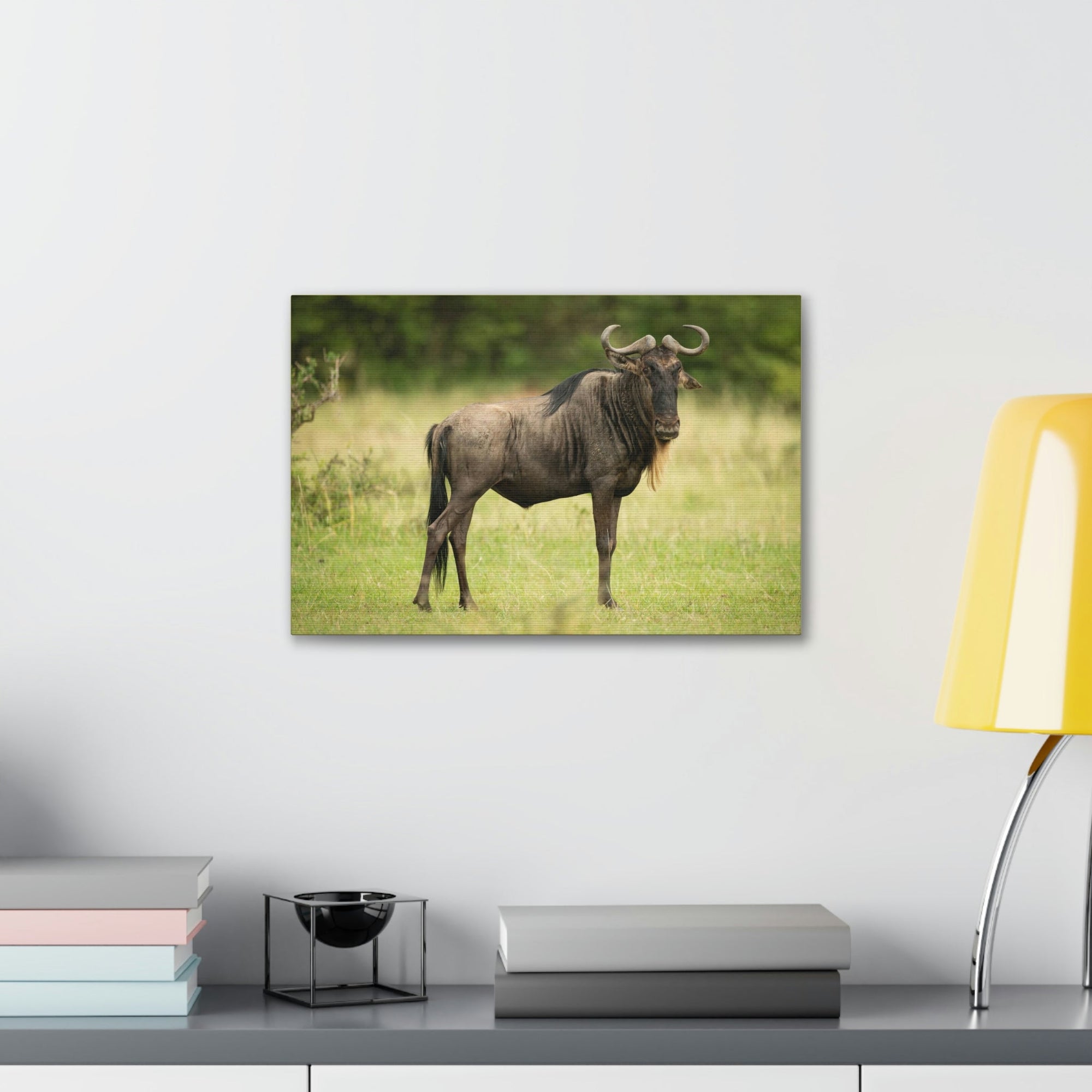 Scripture Walls Majestic Wildebeest Art Majestic Wildebeest Print Animal Wall Art Wildlife Canvas Prints Wall Art Ready to Hang Unframed-Express Your Love Gifts