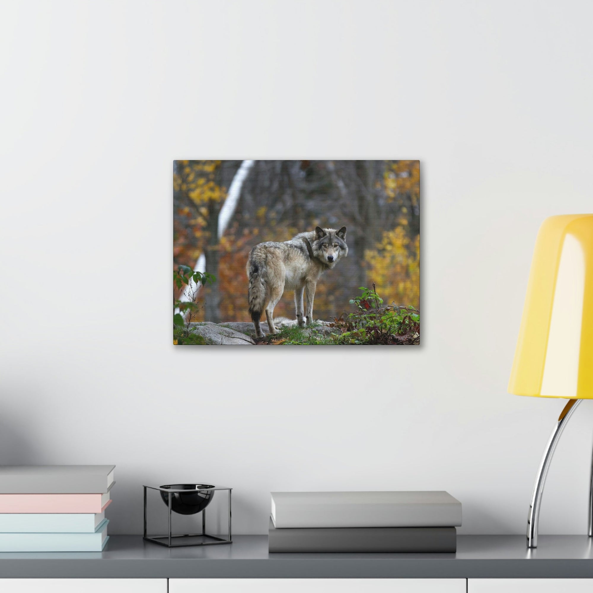 Scripture Walls Majestic Wolf Art Majestic Wolf Print Animal Wall Art Wildlife Canvas Prints Wall Art Ready to Hang Unframed-Express Your Love Gifts