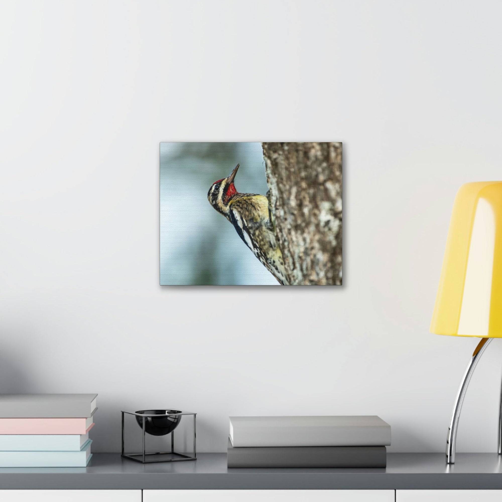 Scripture Walls Majestic Yellow Belly Sapsucker Art Majestic Yellow Belly Sapsucker Print Animal Wall Art Wildlife Canvas Prints Wall Art Ready to Hang Unframed-Express Your Love Gifts