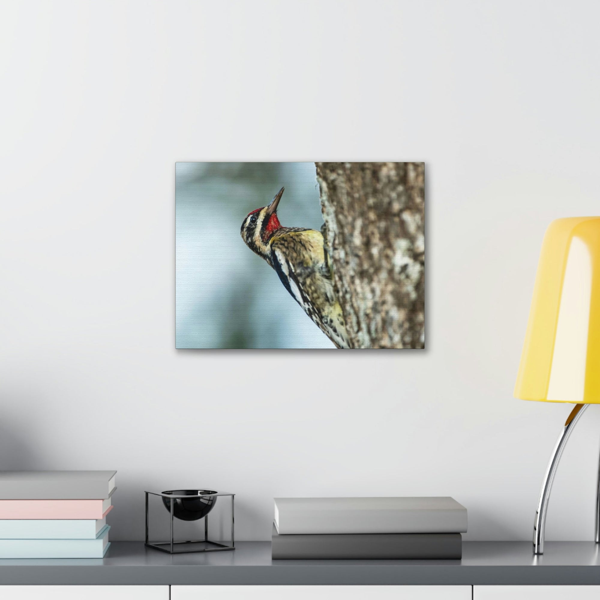 Scripture Walls Majestic Yellow Belly Sapsucker Art Majestic Yellow Belly Sapsucker Print Animal Wall Art Wildlife Canvas Prints Wall Art Ready to Hang Unframed-Express Your Love Gifts