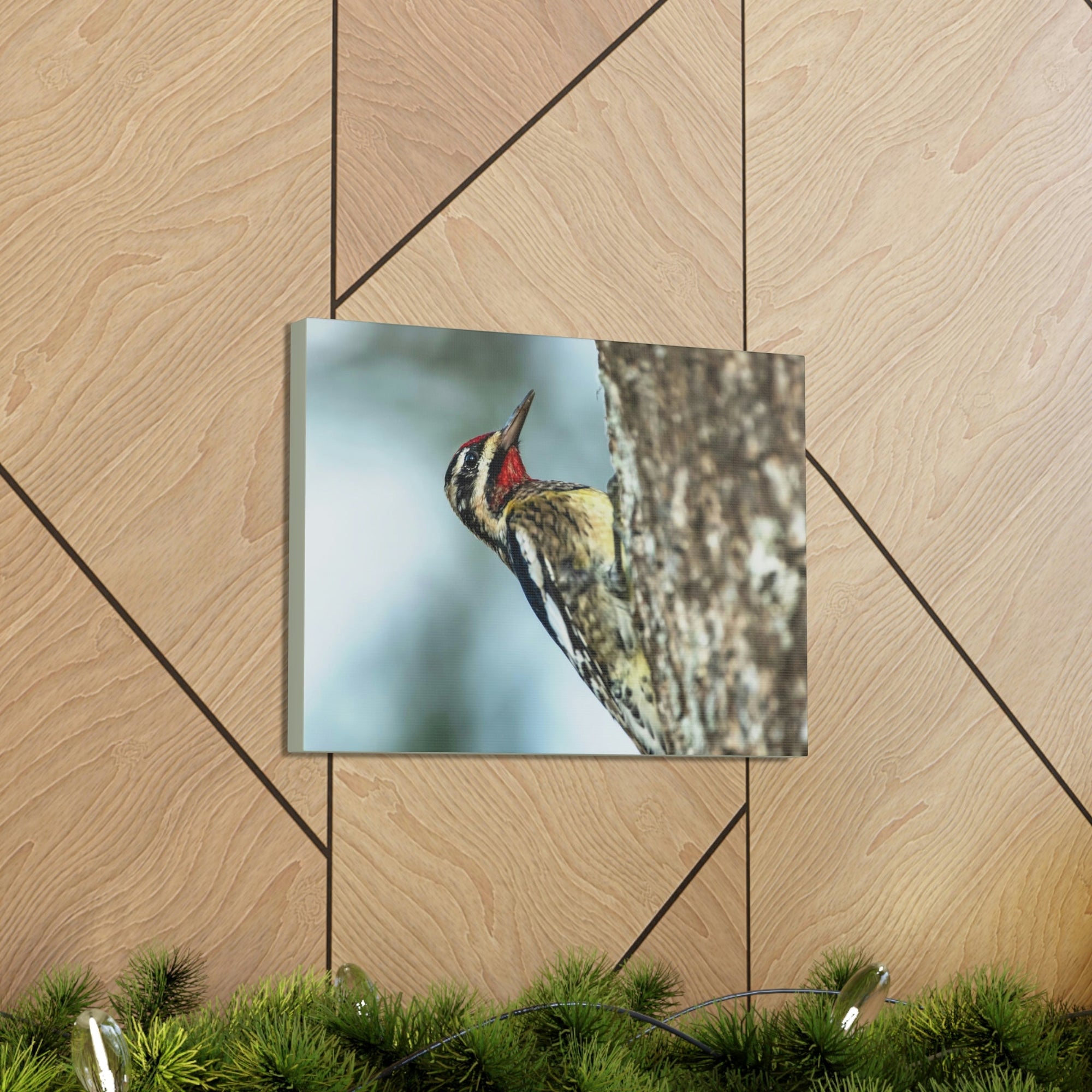 Scripture Walls Majestic Yellow Belly Sapsucker Art Majestic Yellow Belly Sapsucker Print Animal Wall Art Wildlife Canvas Prints Wall Art Ready to Hang Unframed-Express Your Love Gifts