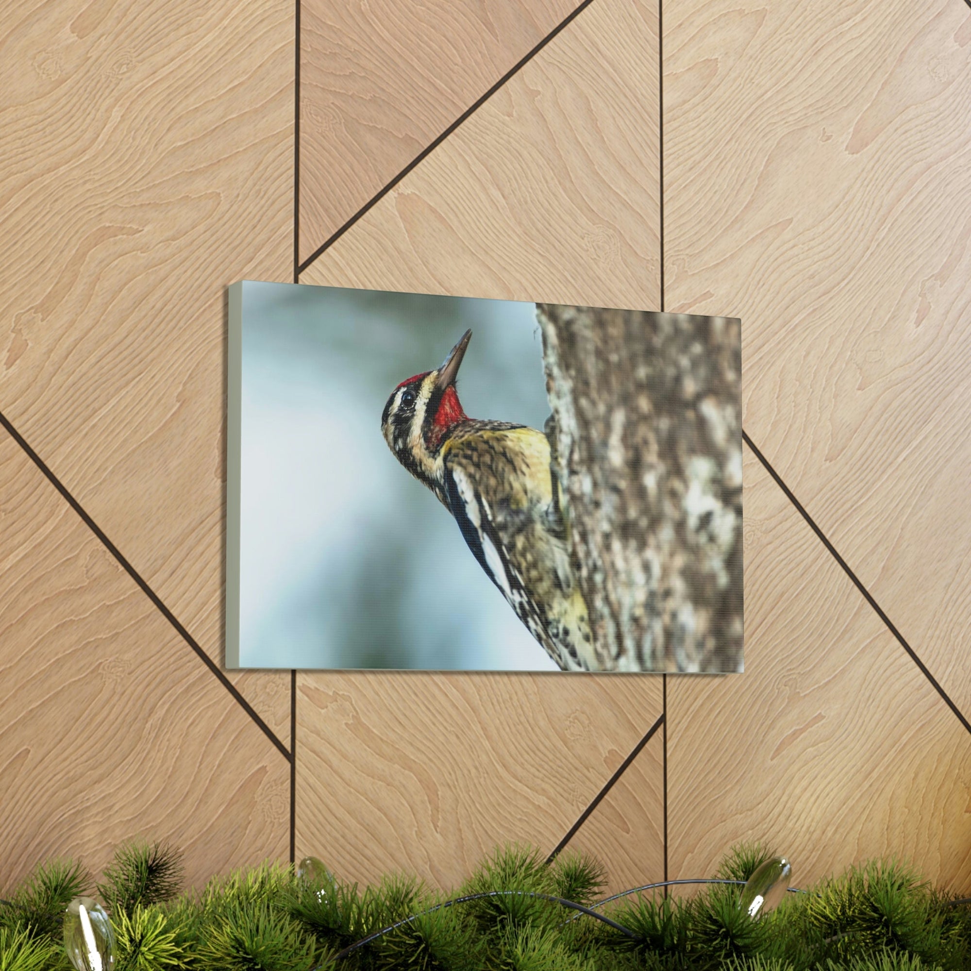 Scripture Walls Majestic Yellow Belly Sapsucker Art Majestic Yellow Belly Sapsucker Print Animal Wall Art Wildlife Canvas Prints Wall Art Ready to Hang Unframed-Express Your Love Gifts