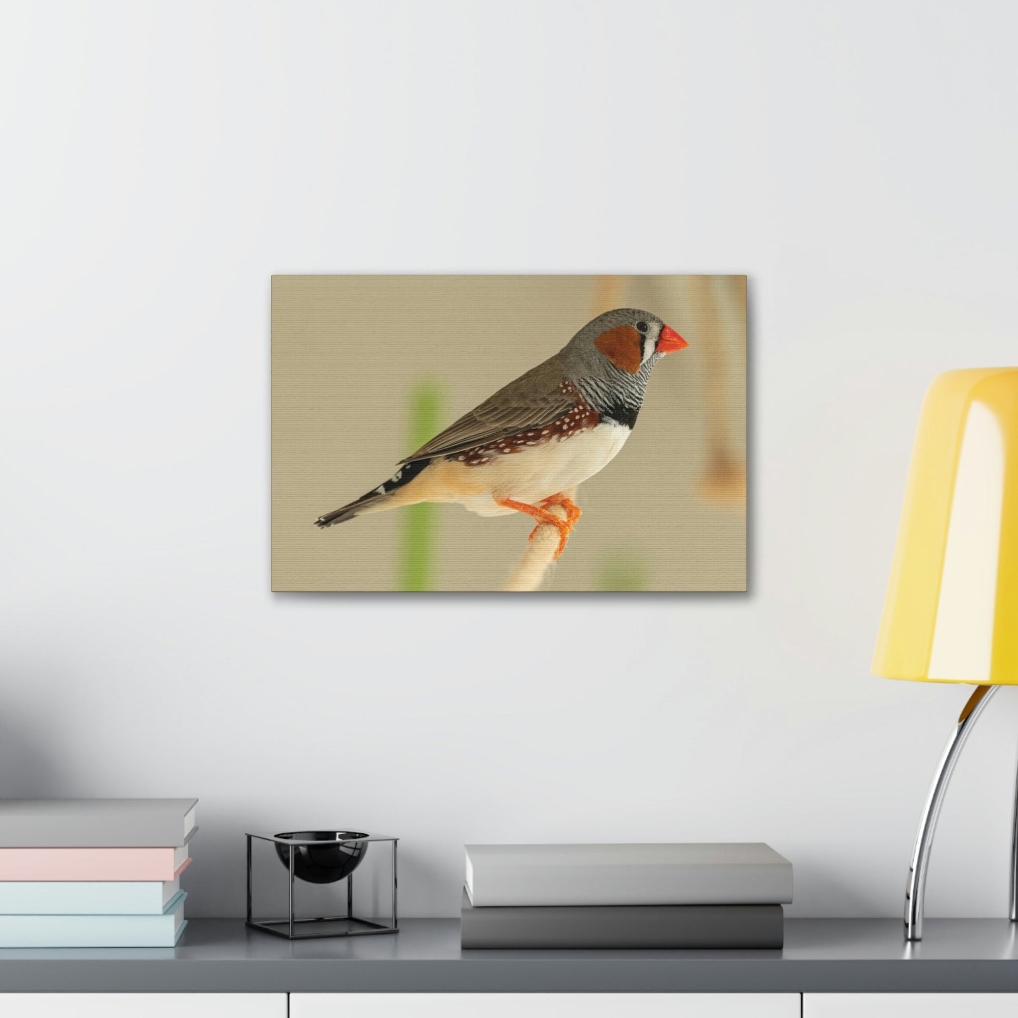 Scripture Walls Majestic Zebra Finch Art Majestic Zebra Finch Print Animal Wall Art Wildlife Canvas Prints Wall Art Ready to Hang Unframed-Express Your Love Gifts