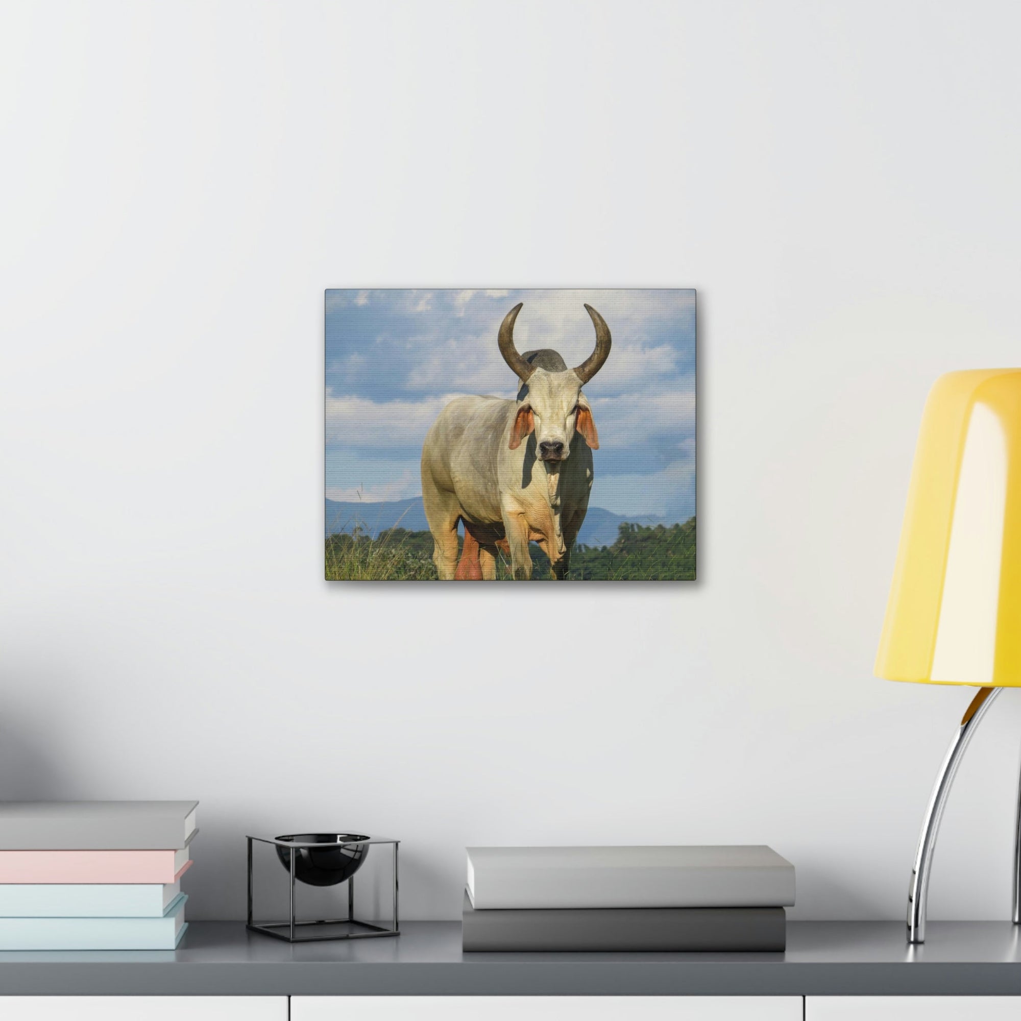 Scripture Walls Majestic Zebu Art Majestic Zebu Print Animal Wall Art Wildlife Canvas Prints Wall Art Ready to Hang Unframed-Express Your Love Gifts