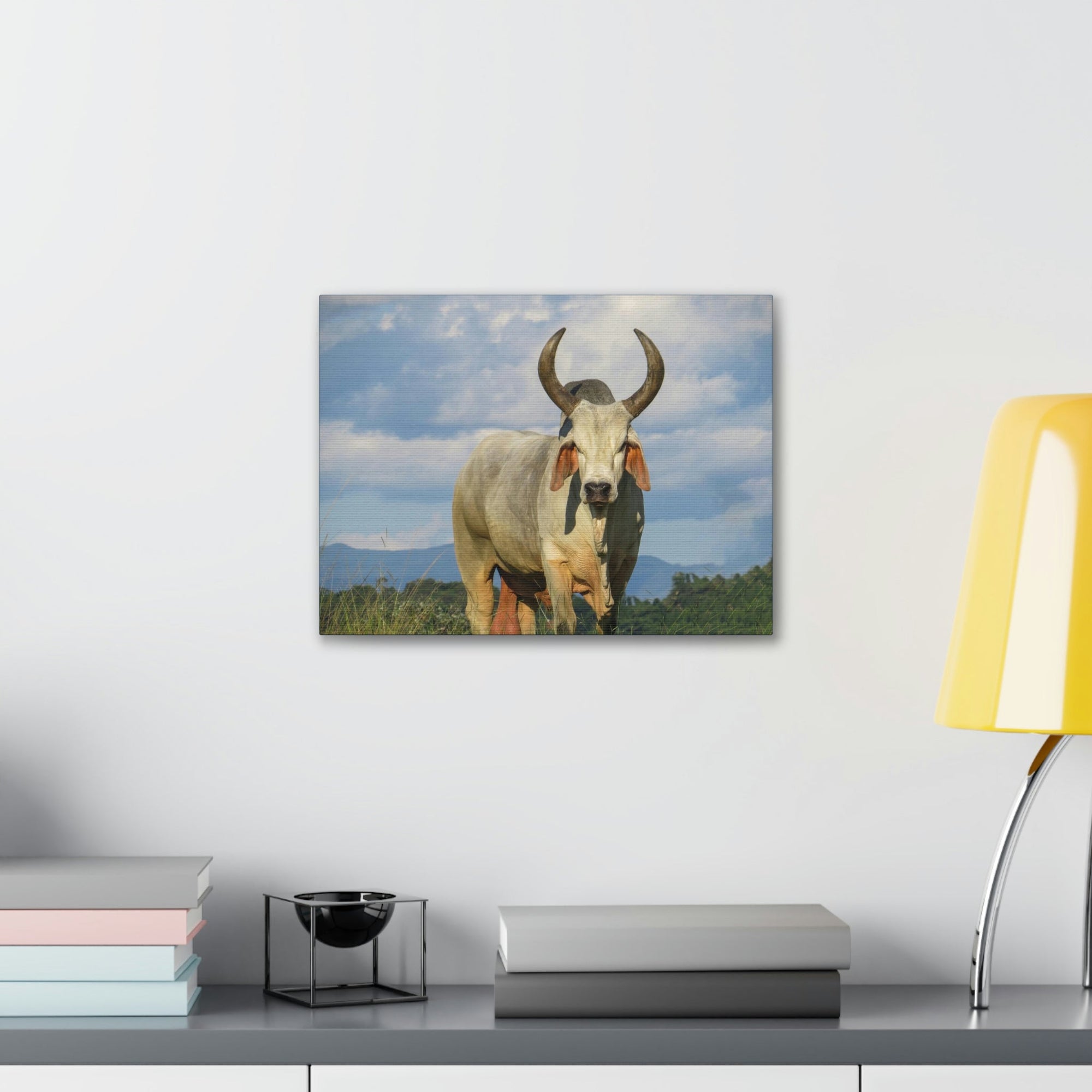 Scripture Walls Majestic Zebu Print Zebu Animal Wall Art Wildlife Canvas Prints Wall Art Ready to Hang Unframed-Express Your Love Gifts