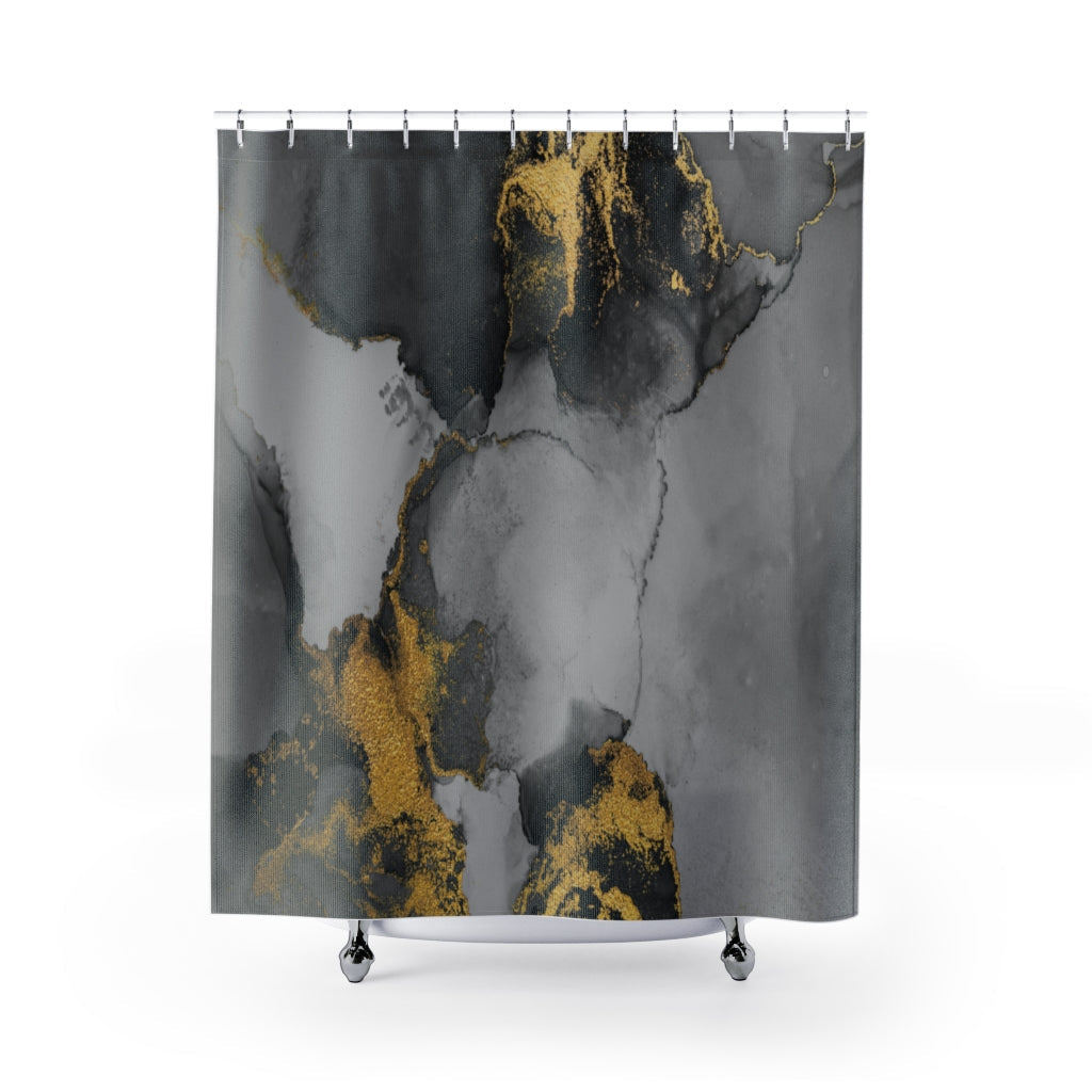 Marble Liquid Ink Stylish Design 71" x 74" Elegant Waterproof Shower Curtain for a Spa-like Bathroom Paradise Exceptional Craftsmanship-Express Your Love Gifts