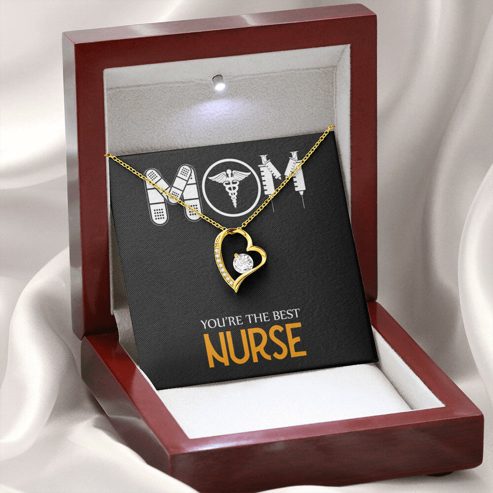 Mom Nurse Healthcare Medical Worker Nurse Appreciation Gift Forever Necklace w Message Card-Express Your Love Gifts