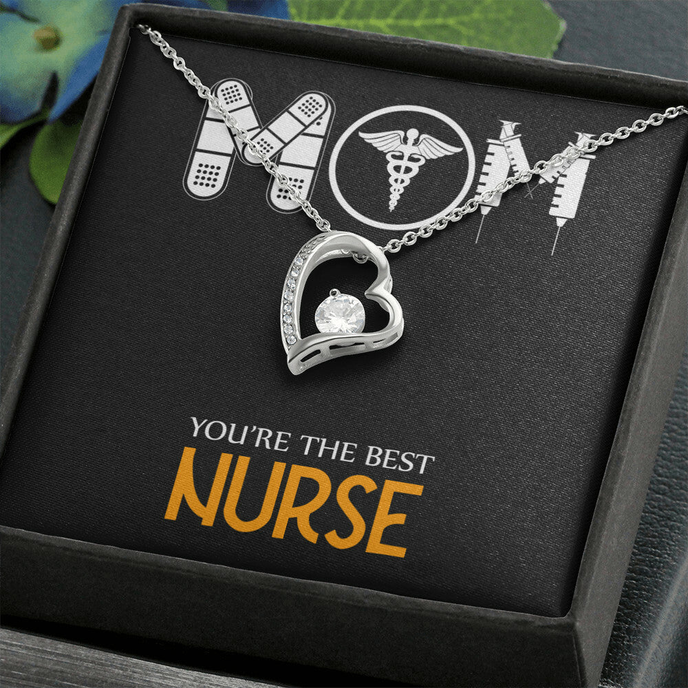 Mom Nurse Healthcare Medical Worker Nurse Appreciation Gift Forever Necklace w Message Card-Express Your Love Gifts