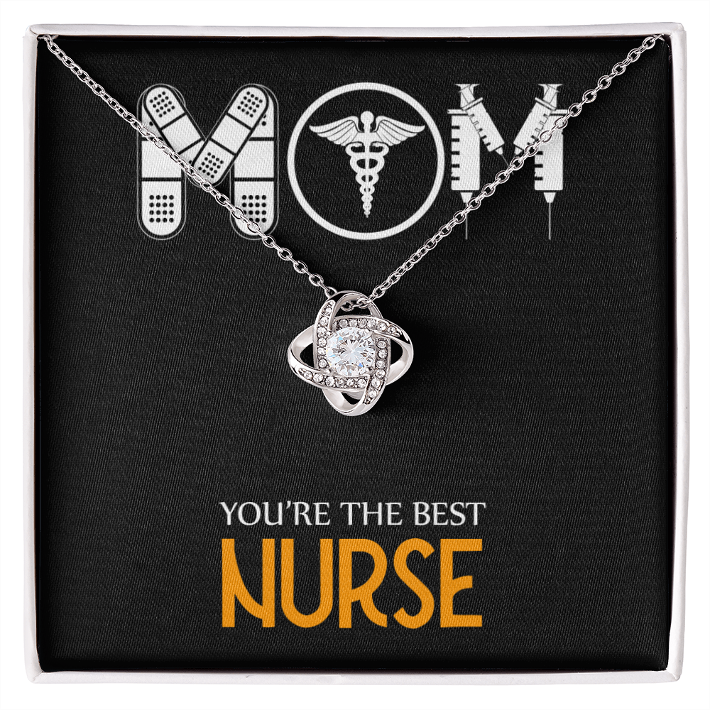 Mom Nurse Healthcare Medical Worker Nurse Appreciation Gift Infinity Knot Necklace Message Card-Express Your Love Gifts