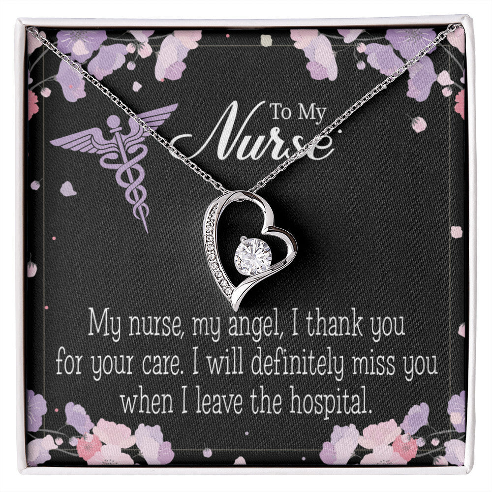 My Angel Forever Healthcare Medical Worker Nurse Appreciation Gift Necklace w Message Card-Express Your Love Gifts