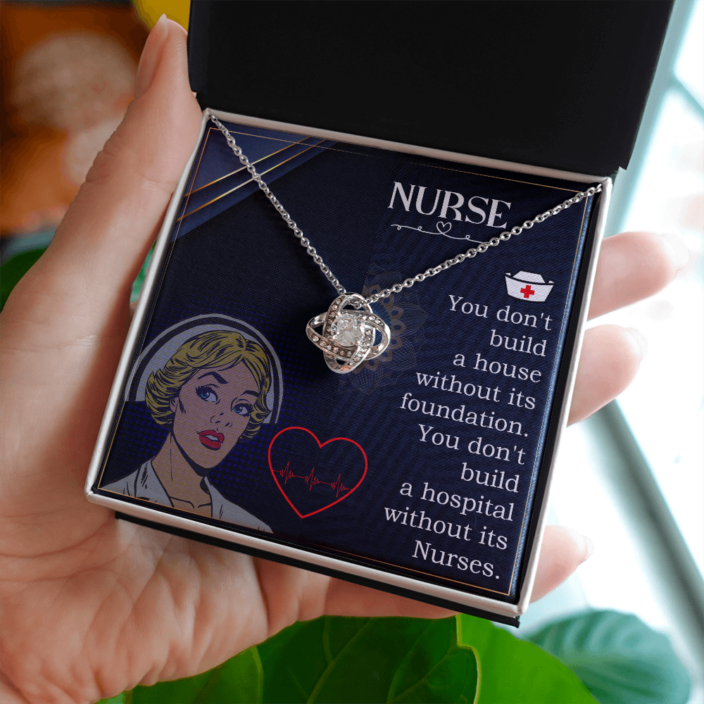 No Hospital Without a Nurse Healthcare Medical Worker Nurse Appreciation Gift Infinity Knot Necklace Message Card-Express Your Love Gifts