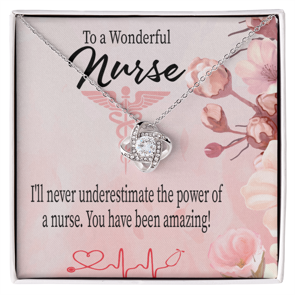 Nurse Amazing Healthcare Medical Worker Nurse Appreciation Gift Infinity Knot Necklace Message Card-Express Your Love Gifts