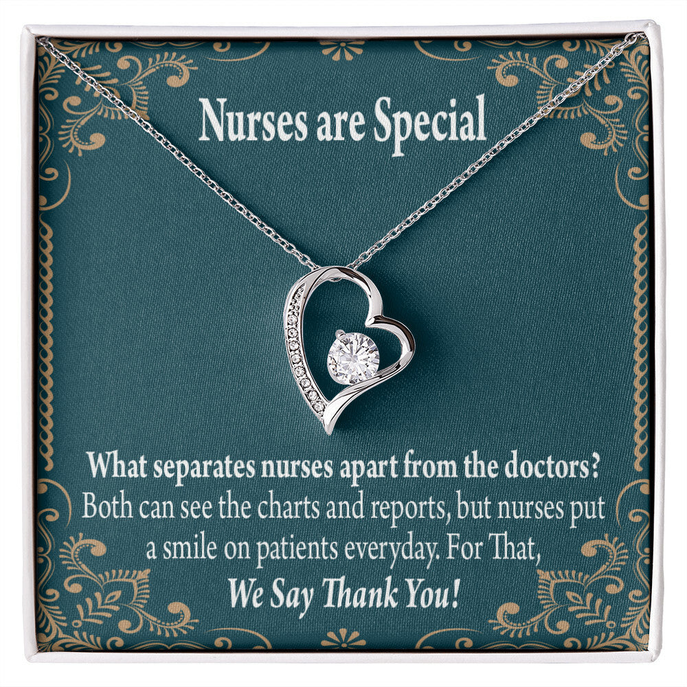 Nurses are Special Healthcare Medical Worker Nurse Appreciation Gift Forever Necklace w Message Card-Express Your Love Gifts