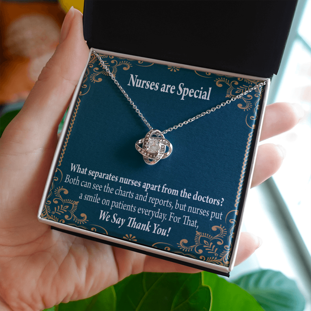 Nurses are Special Healthcare Medical Worker Nurse Appreciation Gift Infinity Knot Necklace Message Card-Express Your Love Gifts
