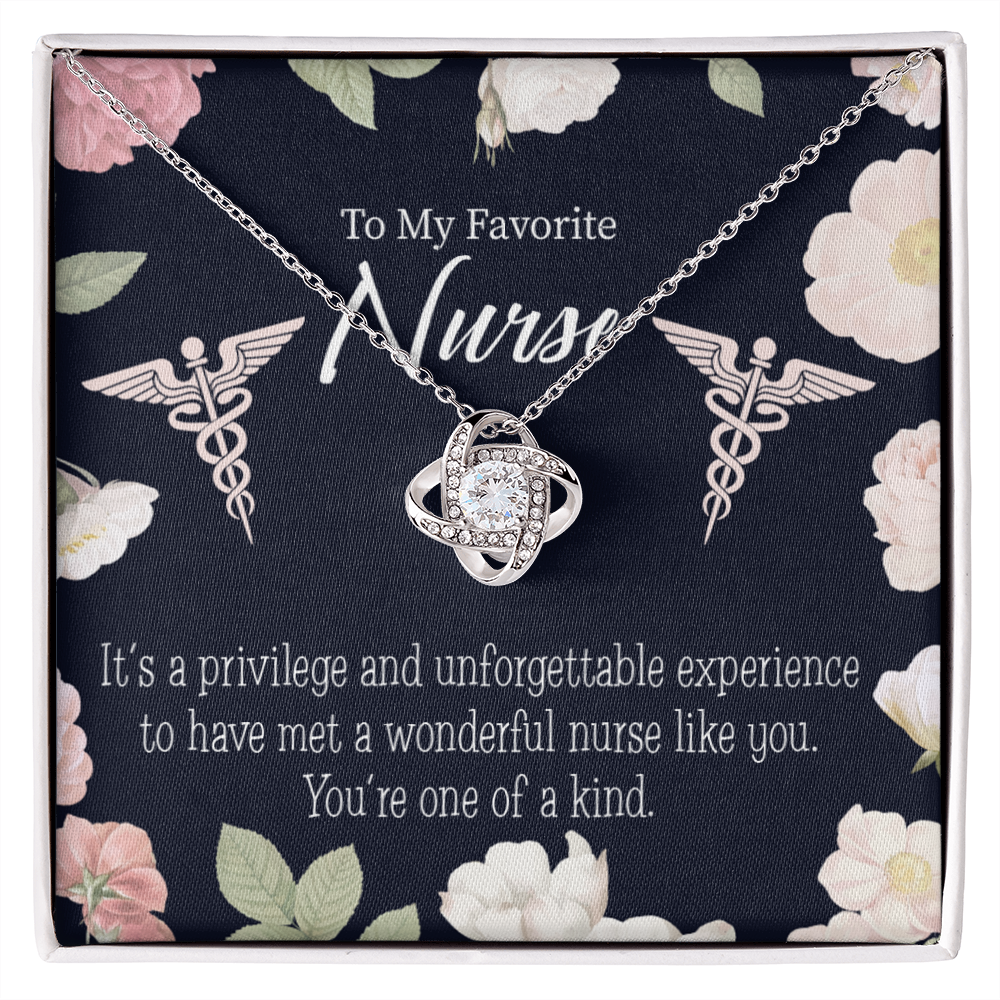 One of a Kind Nurse Healthcare Medical Worker Nurse Appreciation Gift Infinity Knot Necklace Message Card-Express Your Love Gifts