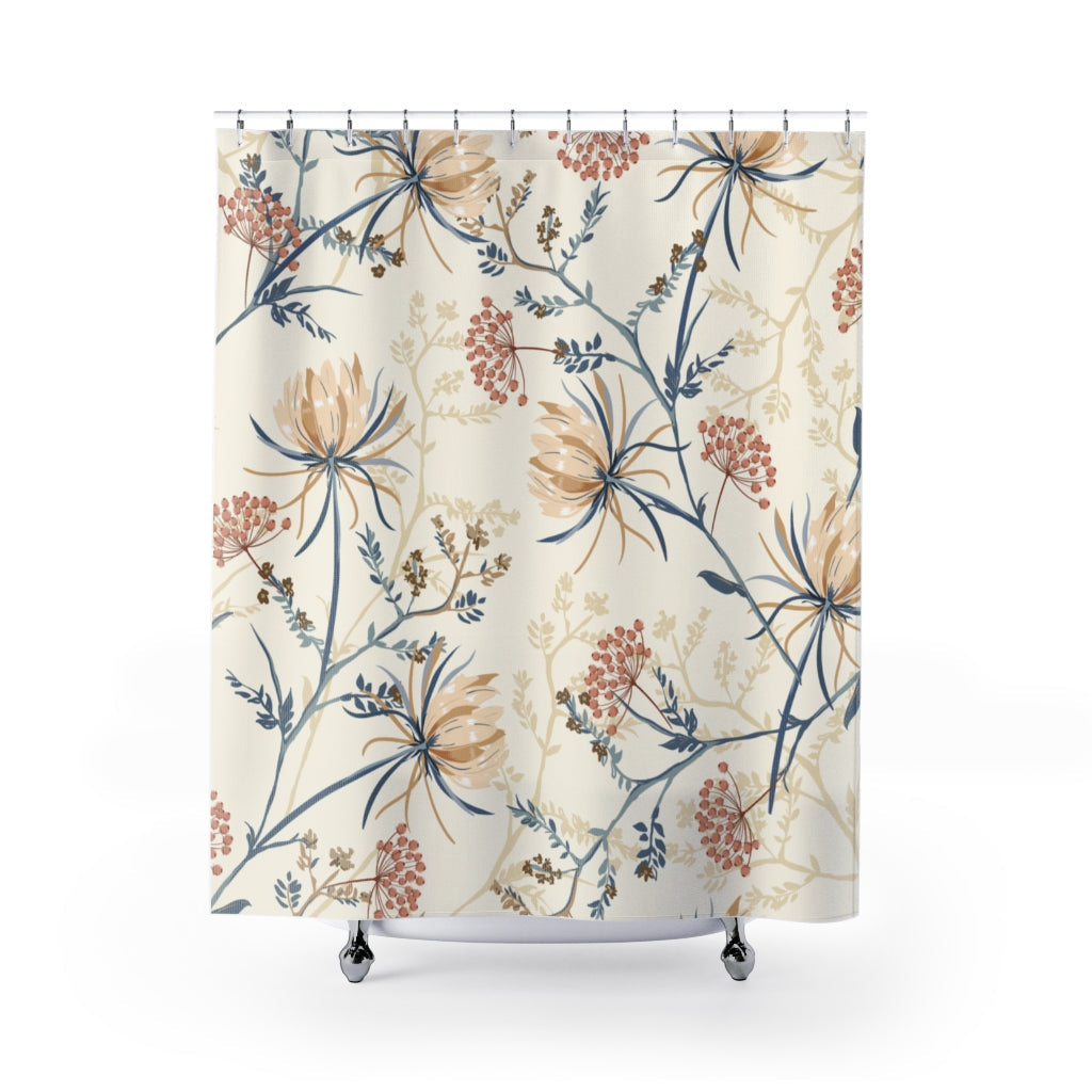 oriental Blooming Flowers Stylish Design 71" x 74" Elegant Waterproof Shower Curtain for a Spa-like Bathroom Paradise Exceptional Craftsmanship-Express Your Love Gifts
