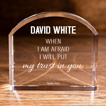 Psalm 56:3 I Will Put My Trust in You Arch Top Crystal Personalized Christian Gift-Express Your Love Gifts