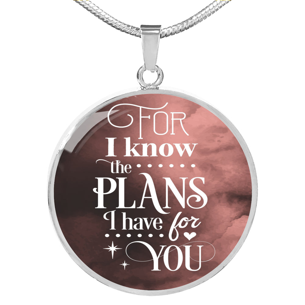 Plans I Have For You Jeremiah Circle Necklace Stainless Steel or 18k Gold 18-22"-Express Your Love Gifts