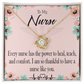 Power to Heal Healthcare Medical Worker Nurse Appreciation Gift Infinity Knot Necklace Message Card-Express Your Love Gifts