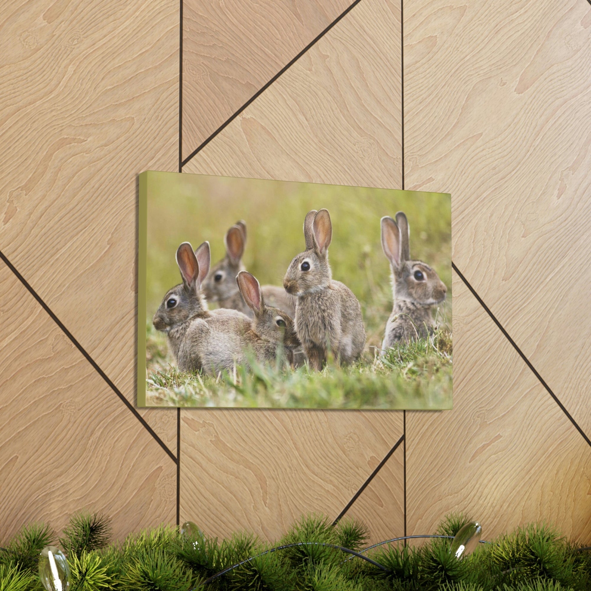 Scripture Walls Rabbit Group Rabbit Troop Print Animal Wall Art Wildlife Canvas Prints Wall Art Ready to Hang Unframed-Express Your Love Gifts