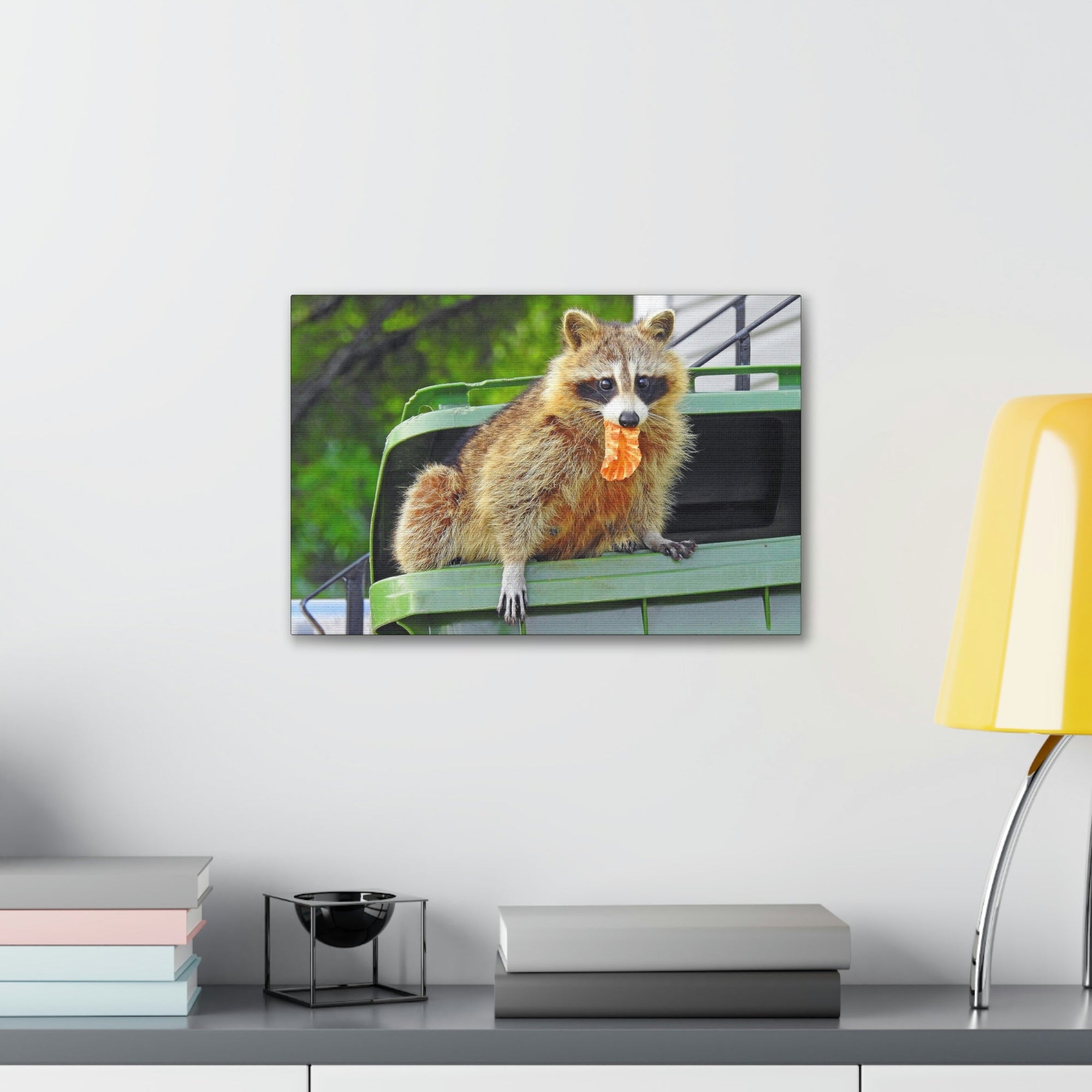 Scripture Walls Raccoon Hunting Raccoon on Hunt Print Animal Wall Art Wildlife Canvas Prints Wall Art Ready to Hang Unframed-Express Your Love Gifts