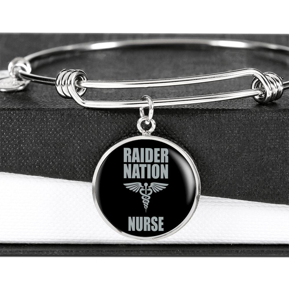 Raider Nurse Bracelet Stainless Steel or 18k Gold Circle Bangle-Express Your Love Gifts
