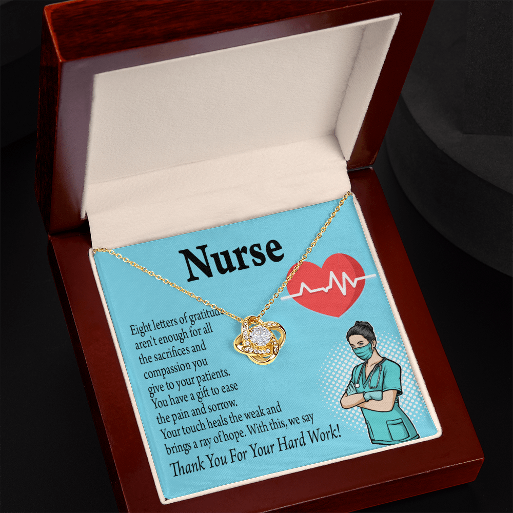 Ray of Hope Healthcare Medical Worker Nurse Appreciation Gift Infinity Knot Necklace Message Card-Express Your Love Gifts