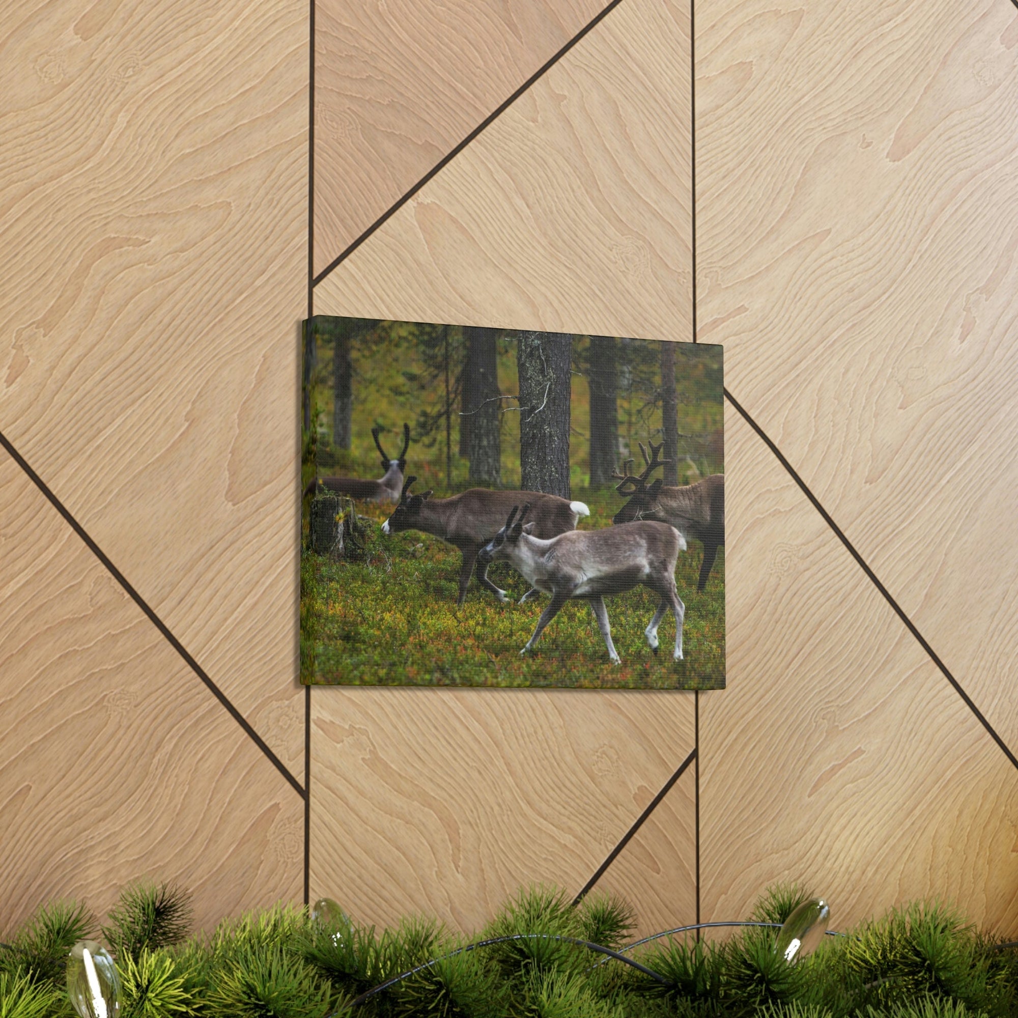 Scripture Walls Reindeer Group Reindeer Troop Print Animal Wall Art Wildlife Canvas Prints Wall Art Ready to Hang Unframed-Express Your Love Gifts