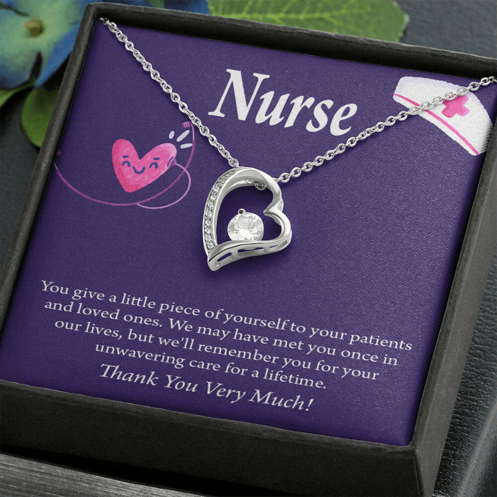 Remarkable Nurse Healthcare Medical Worker Nurse Appreciation Gift Forever Necklace w Message Card-Express Your Love Gifts