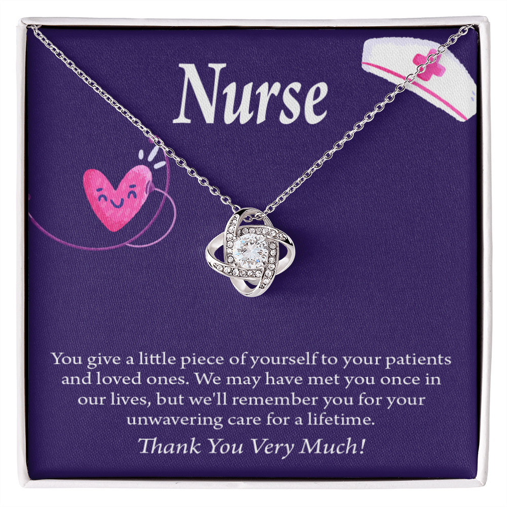 Remarkable Nurse Healthcare Medical Worker Nurse Appreciation Gift Infinity Knot Necklace Message Card-Express Your Love Gifts