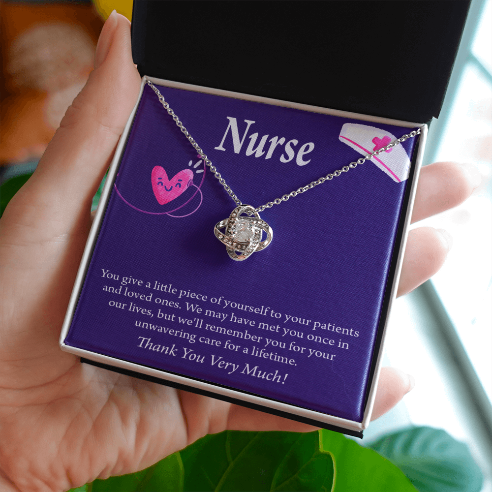 Remarkable Nurse Healthcare Medical Worker Nurse Appreciation Gift Infinity Knot Necklace Message Card-Express Your Love Gifts