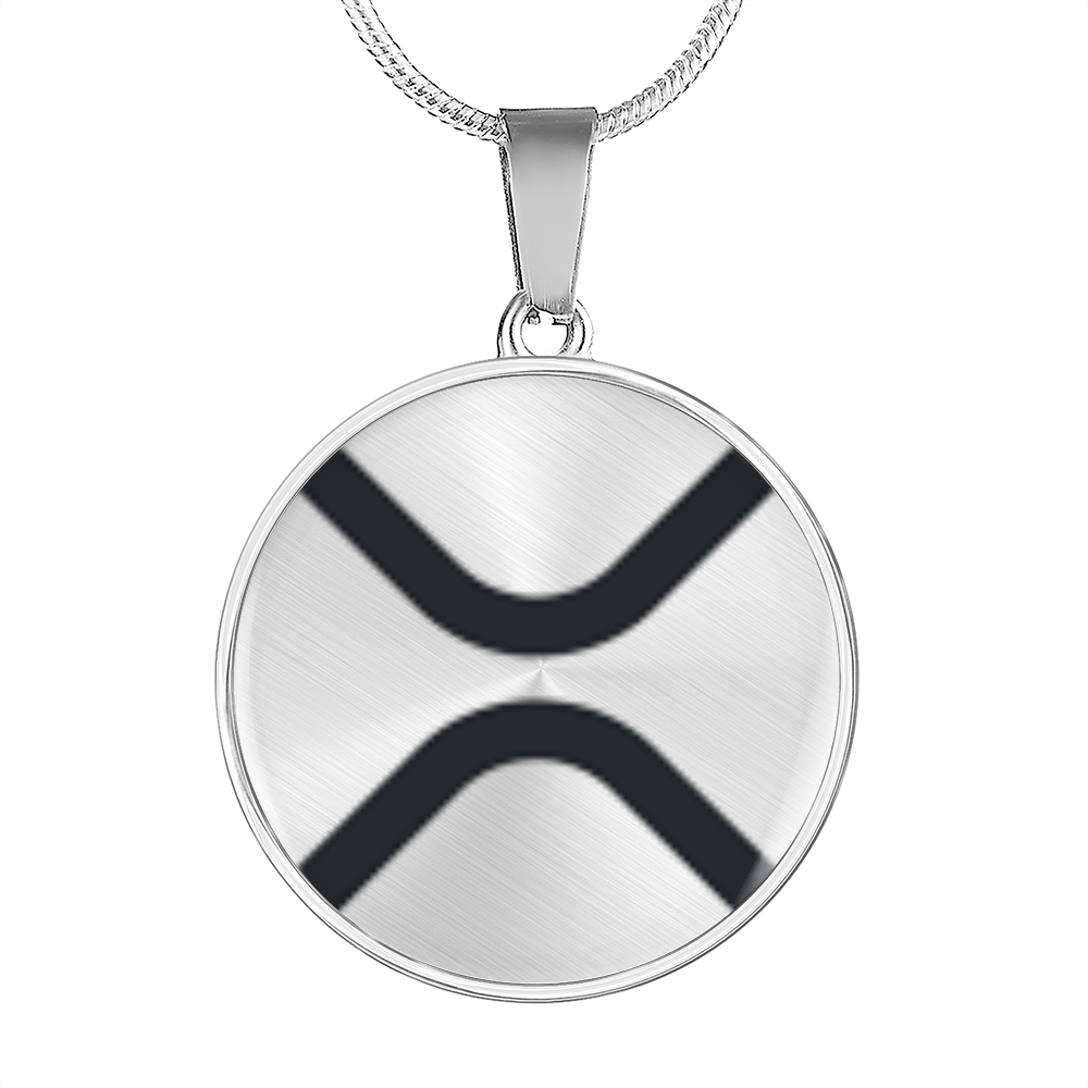 Ripple (XRP) Circle Necklace Stainless Steel or 18k Gold 18-22"-Express Your Love Gifts