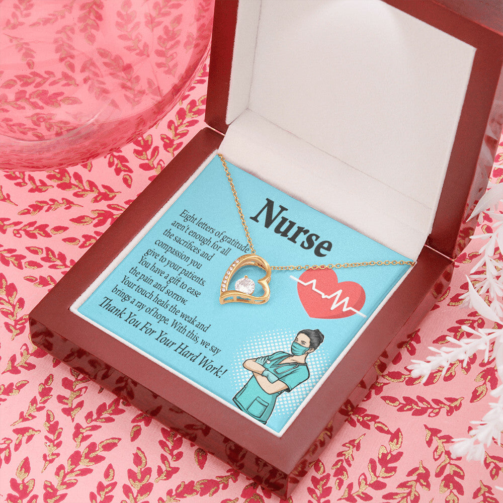 RN Nurse Gift Forever Necklace w Message Card-Express Your Love Gifts