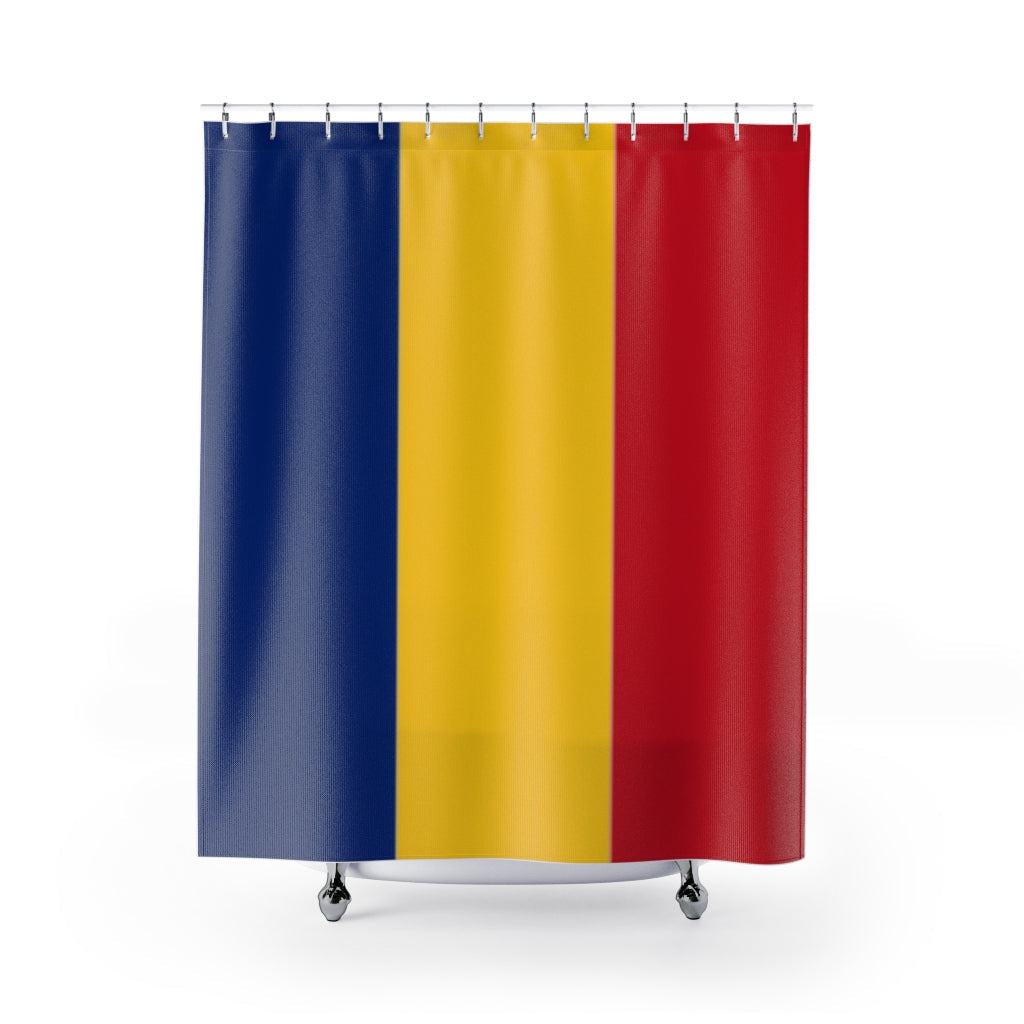 Romania Flag Stylish Design 71&quot; x 74&quot; Elegant Waterproof Shower Curtain for a Spa-like Bathroom Paradise Exceptional Craftsmanship-Express Your Love Gifts