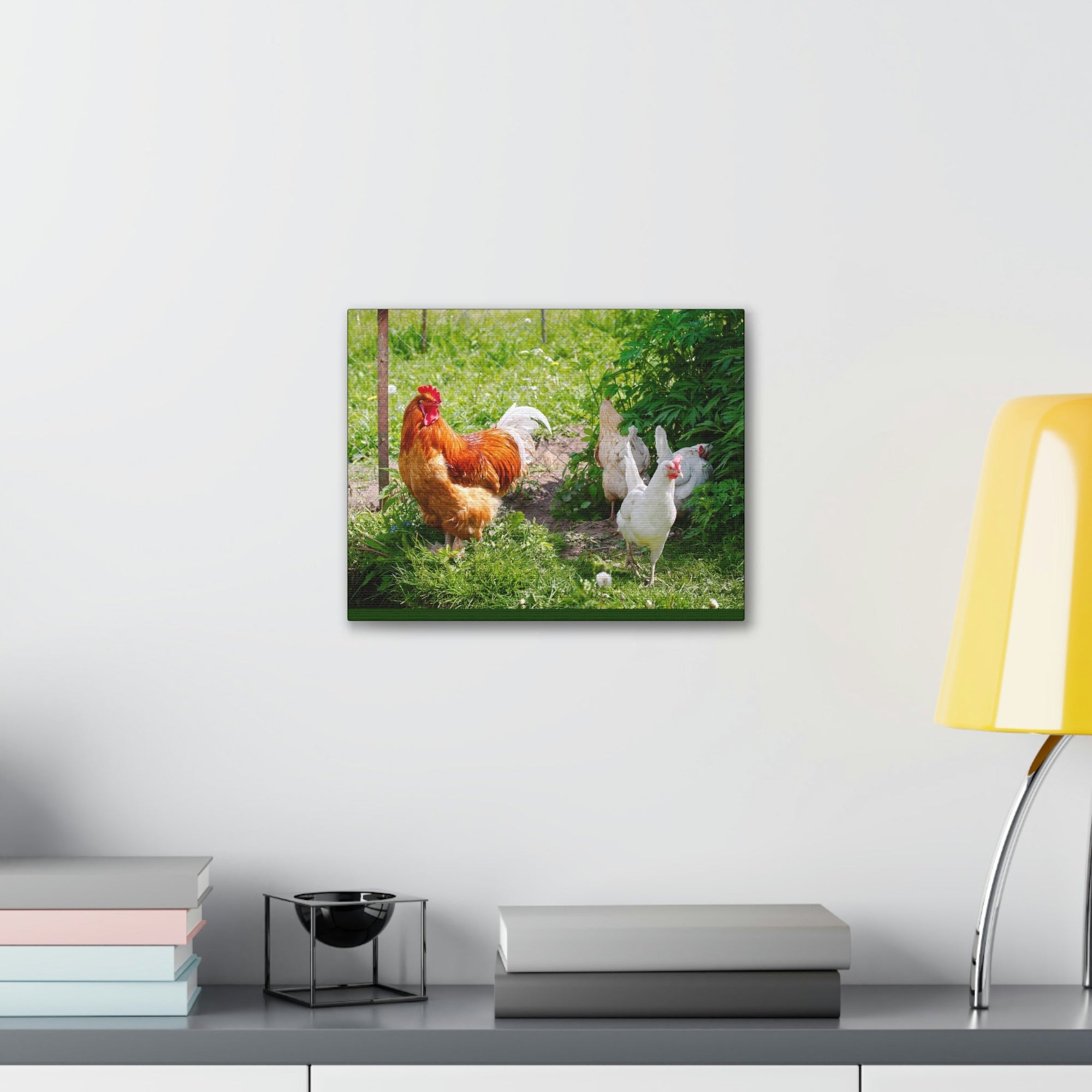 Scripture Walls Rooster Couple Rooster Couple Print Animal Wall Art Wildlife Canvas Prints Wall Art Ready to Hang Unframed-Express Your Love Gifts