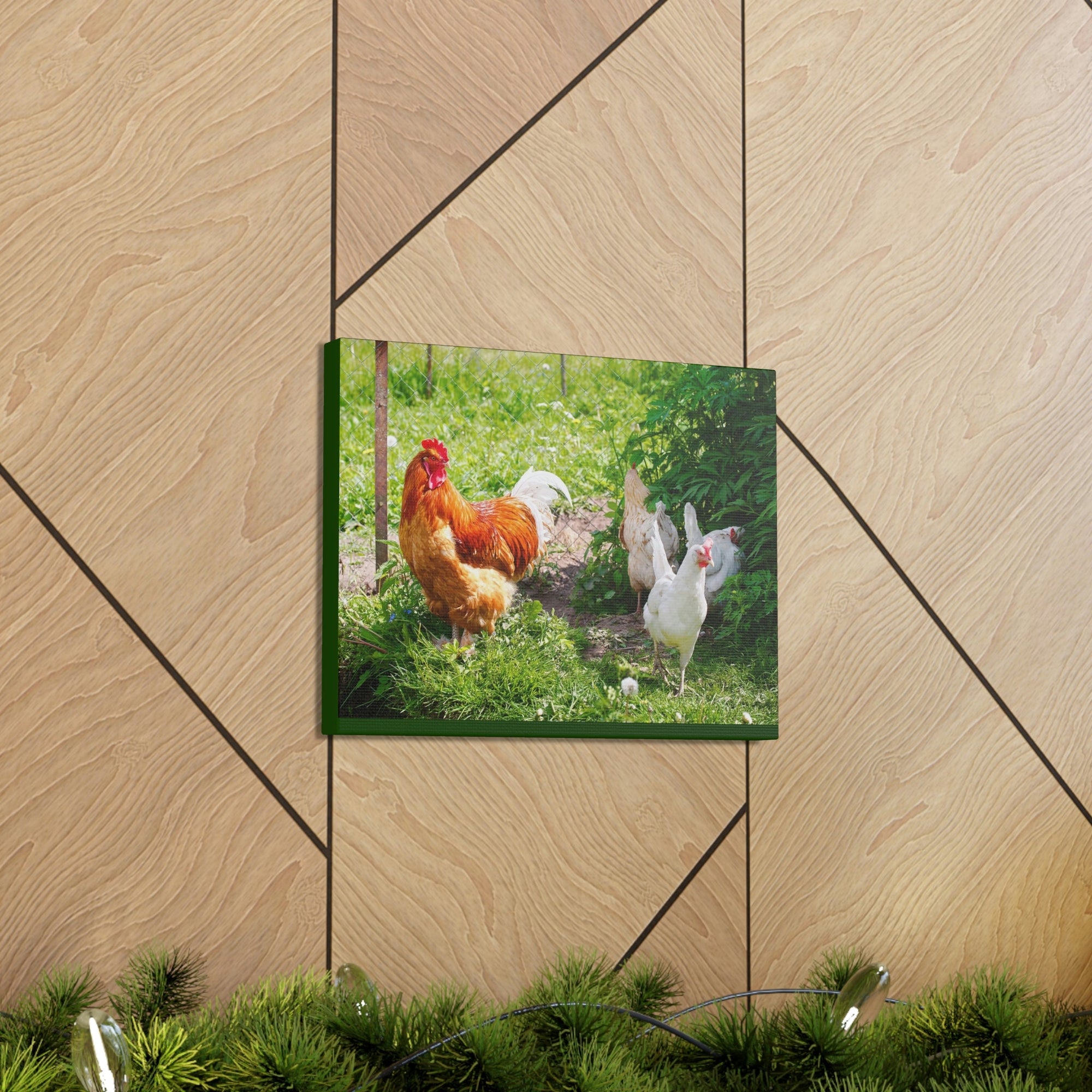 Scripture Walls Rooster Couple Rooster Couple Print Animal Wall Art Wildlife Canvas Prints Wall Art Ready to Hang Unframed-Express Your Love Gifts