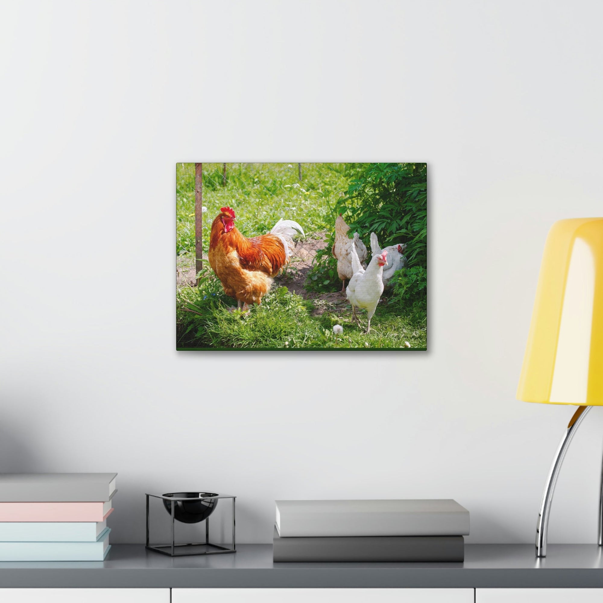 Scripture Walls Rooster Couple Rooster Couple Print Animal Wall Art Wildlife Canvas Prints Wall Art Ready to Hang Unframed-Express Your Love Gifts