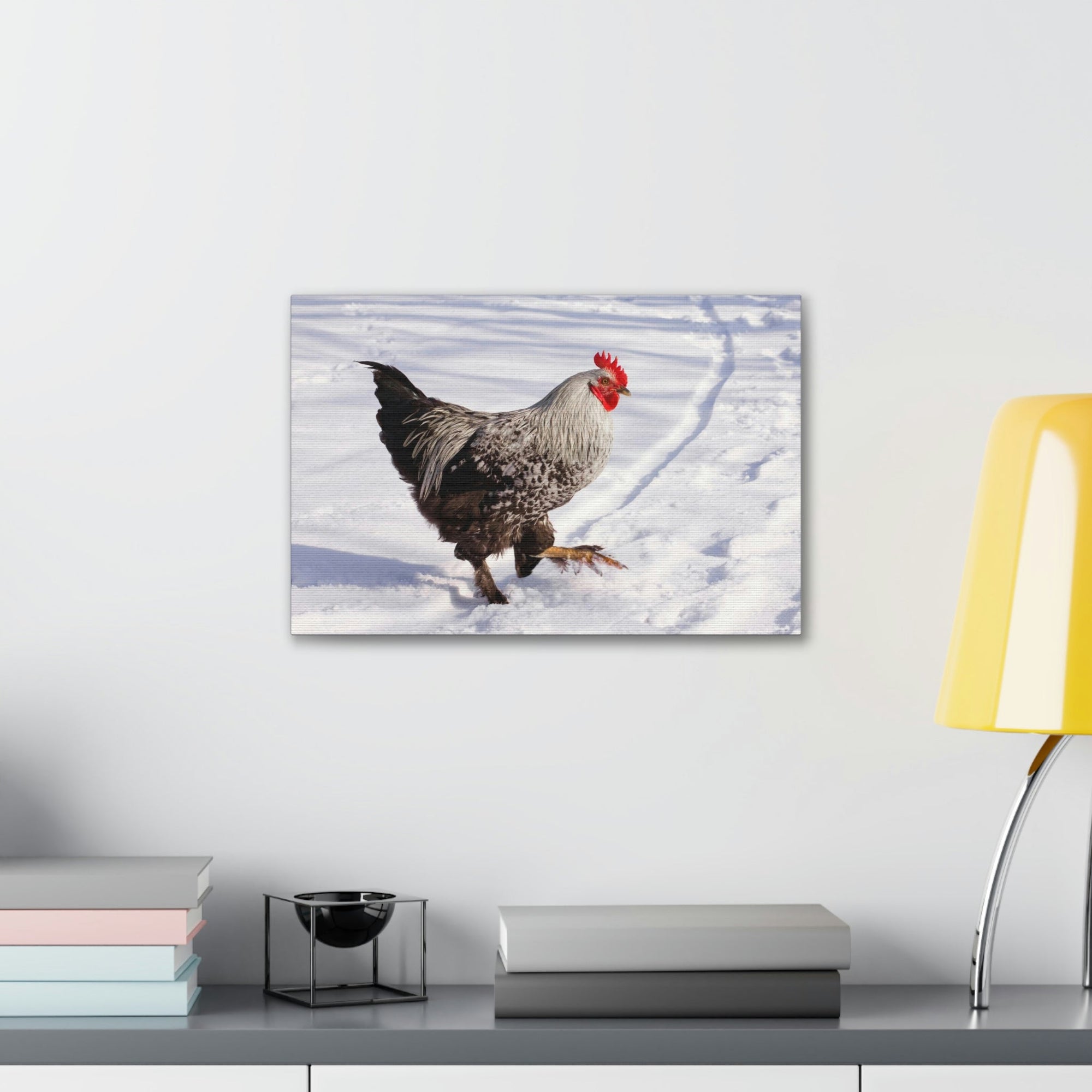 Scripture Walls Rooster Hunting Rooster on Hunt Print Animal Wall Art Wildlife Canvas Prints Wall Art Ready to Hang Unframed-Express Your Love Gifts