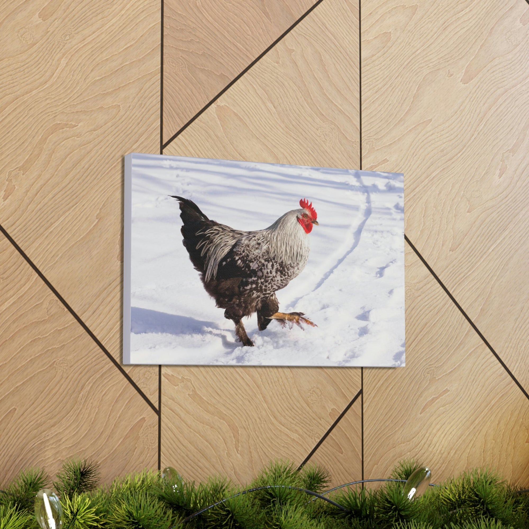 Scripture Walls Rooster Hunting Rooster on Hunt Print Animal Wall Art Wildlife Canvas Prints Wall Art Ready to Hang Unframed-Express Your Love Gifts