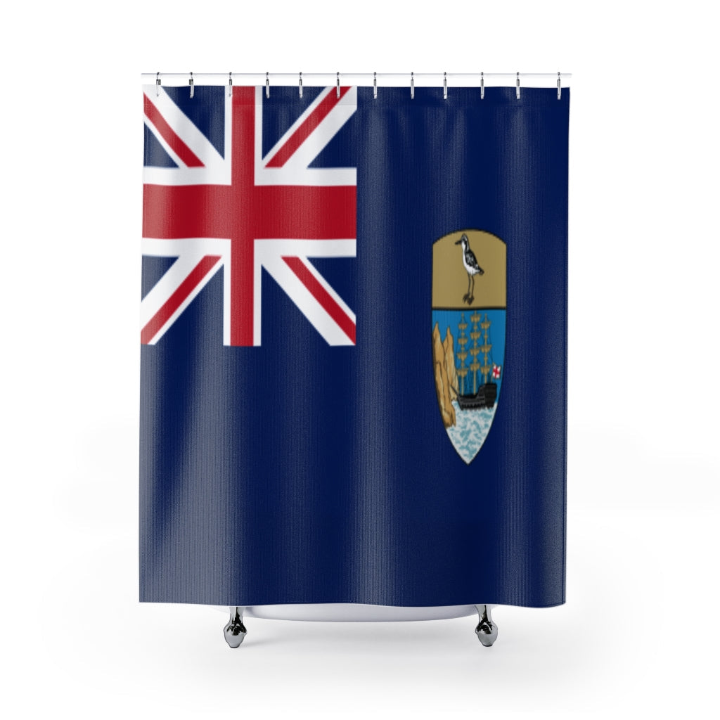 Saint Helena Flag Stylish Design 71" x 74" Elegant Waterproof Shower Curtain for a Spa-like Bathroom Paradise Exceptional Craftsmanship-Express Your Love Gifts