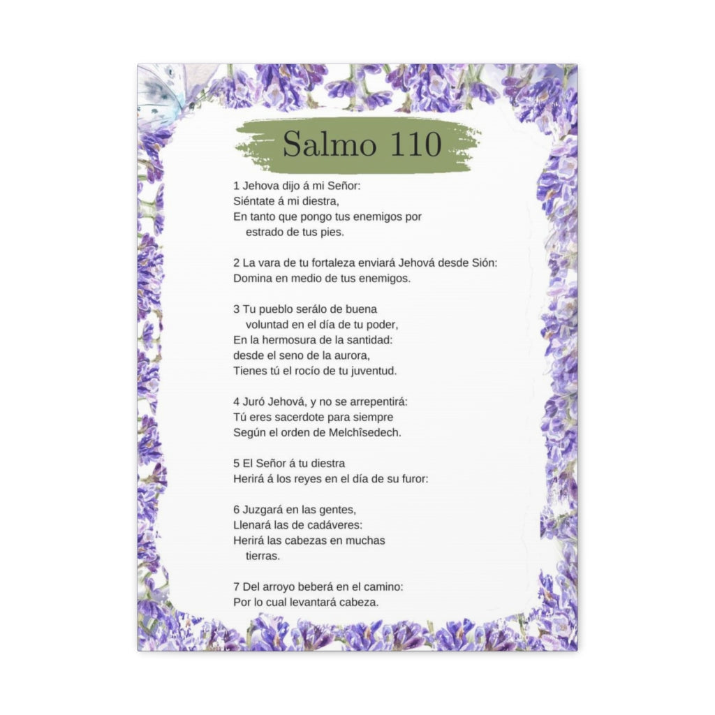 Salmo 110 Impresion De Arte Crist en Pared Lista Para Colgar in Spanish Ready to Hang Bible Canvas Unframed-Express Your Love Gifts