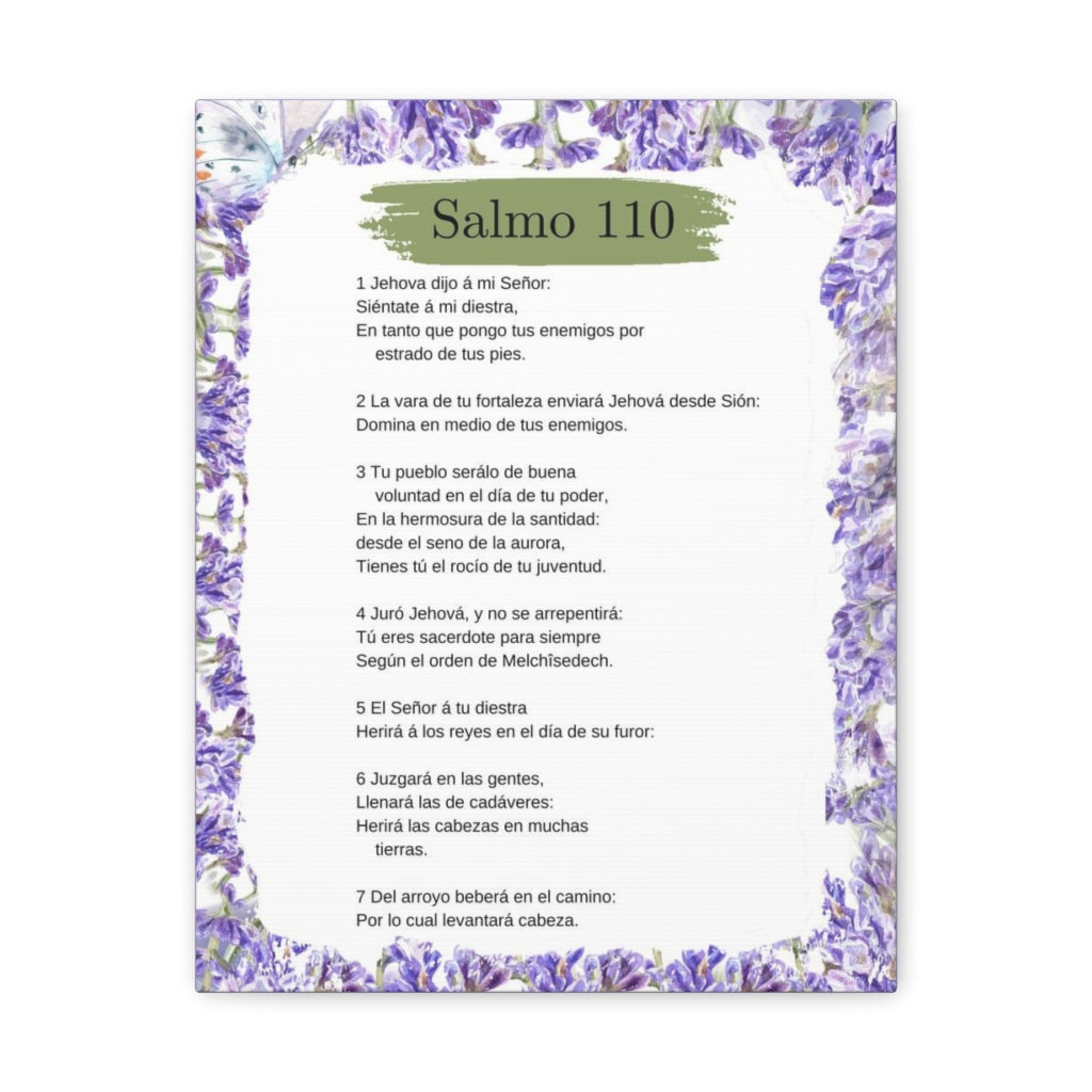 Salmo 110 Impresion De Arte Crist en Pared Lista Para Colgar in Spanish Ready to Hang Bible Canvas Unframed-Express Your Love Gifts