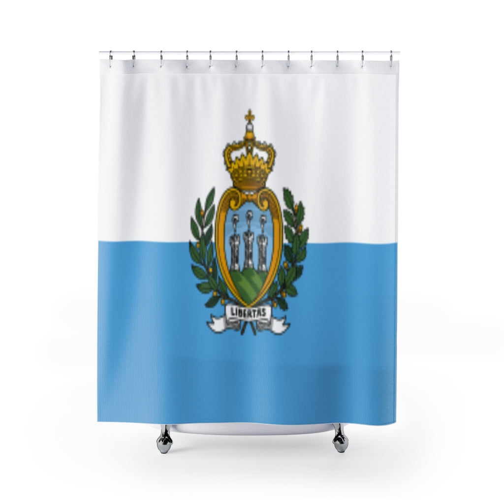 San Marino Flag Stylish Design 71&quot; x 74&quot; Elegant Waterproof Shower Curtain for a Spa-like Bathroom Paradise Exceptional Craftsmanship-Express Your Love Gifts